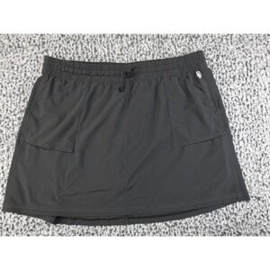 KUHL Skort Womens XL Black Activewear Hiking Outdoor Elastic Waist Pockets